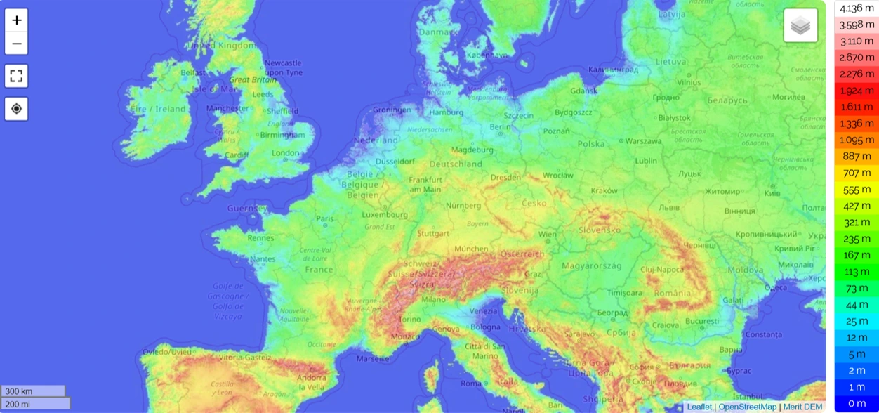 Meeresspiegel Europa